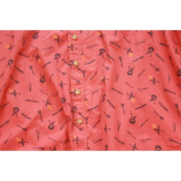 Duluth Trading Co Untucked Grill BBQ Barbecue Shirt Men's Relaxed Fit 2XL Tall - Picture 3 of 13